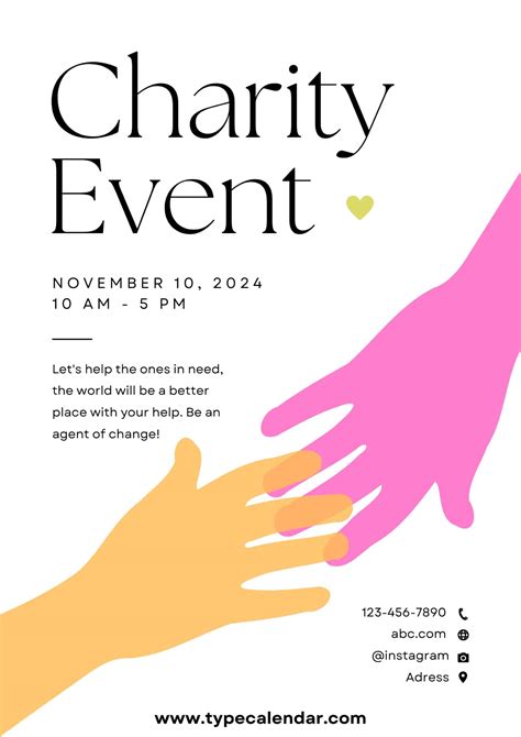 charity event template